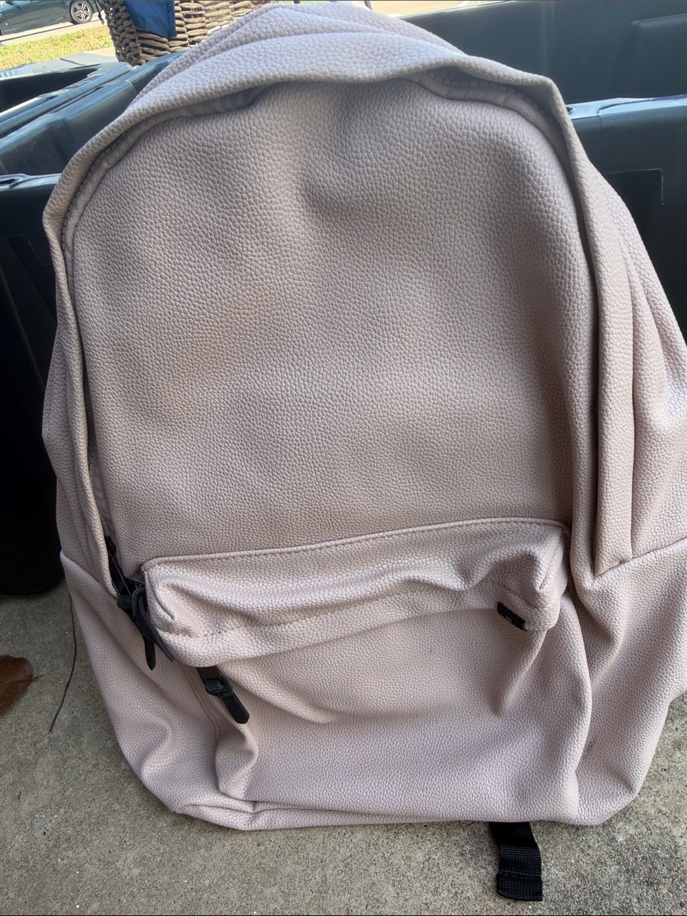 Urban Outfitters Light Pink Pebble-Texture Backpack